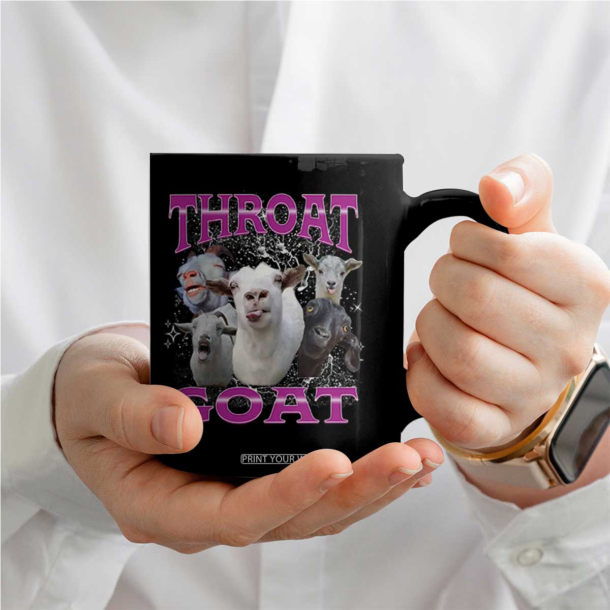 Funny Dirty Humor Coffee Mug Throat Goat TS12 Print Your Wear