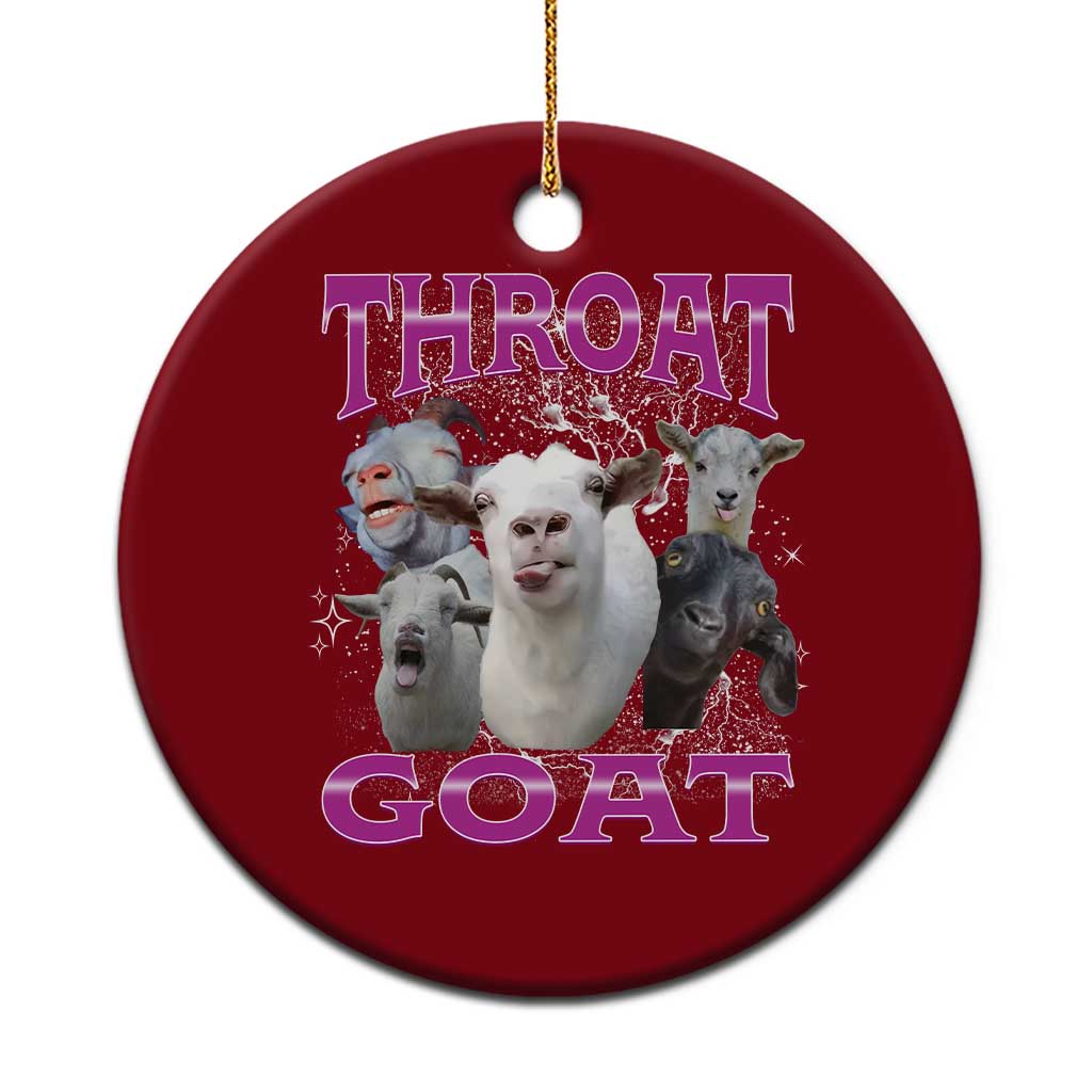 Funny Dirty Humor Ceramic Ornament Throat Goat TS12 1pc Red Print Your Wear