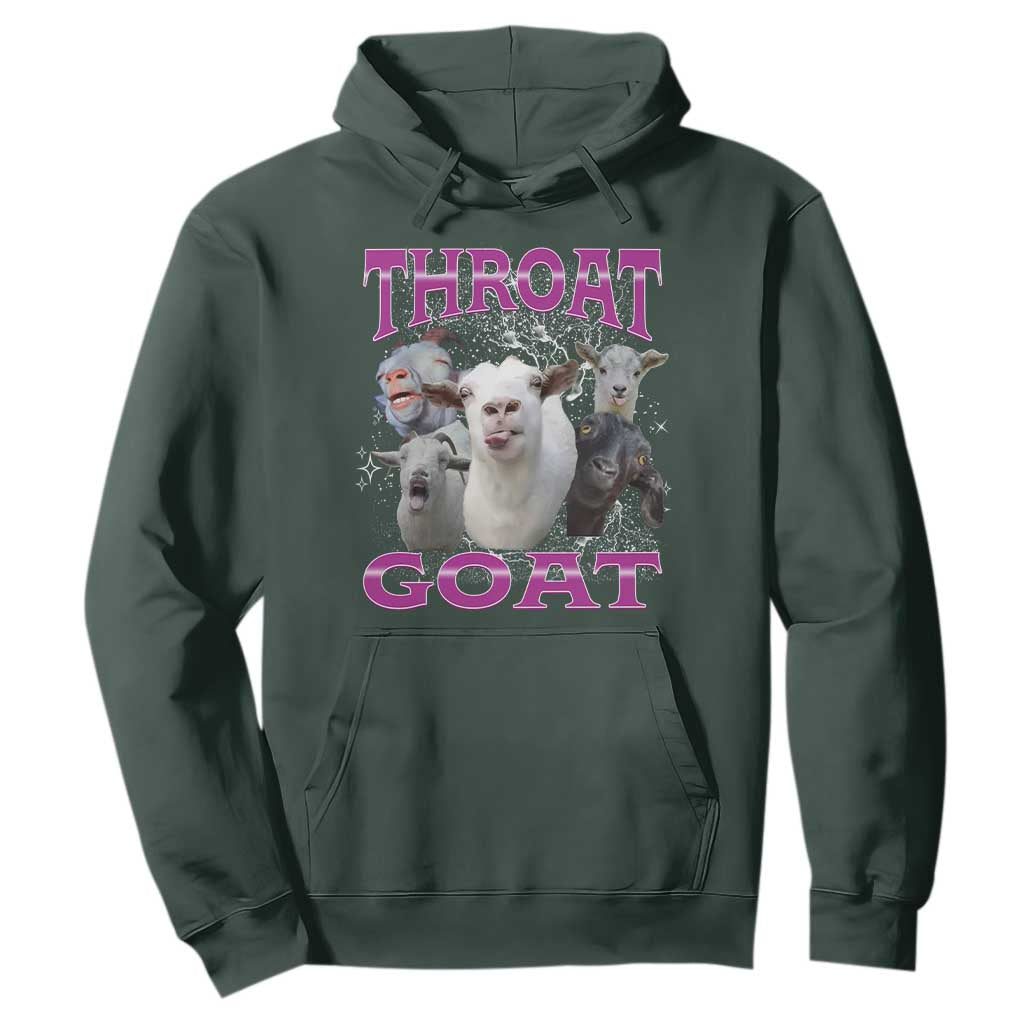 Funny Dirty Humor Hoodie Throat Goat TS12 Dark Forest Green Print Your Wear