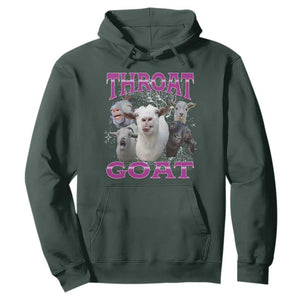 Funny Dirty Humor Hoodie Throat Goat TS12 Dark Forest Green Print Your Wear