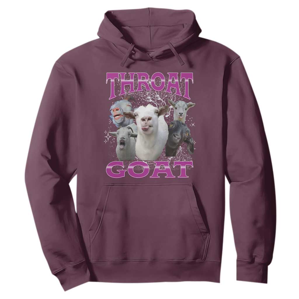 Funny Dirty Humor Hoodie Throat Goat TS12 Maroon Print Your Wear
