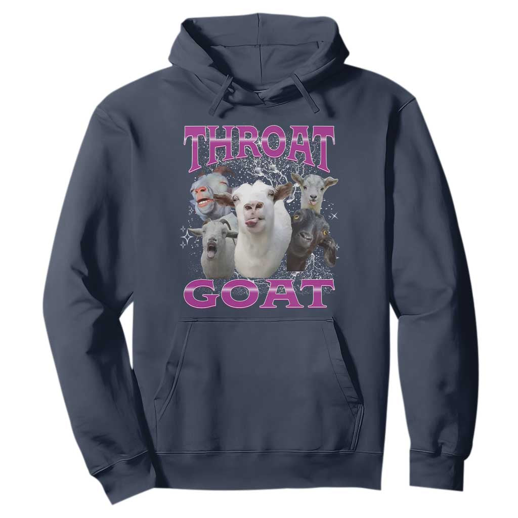 Funny Dirty Humor Hoodie Throat Goat TS12 Navy Print Your Wear