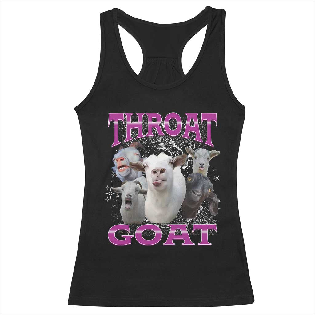 Funny Dirty Humor Racerback Tank Top Throat Goat TS12 Black Print Your Wear