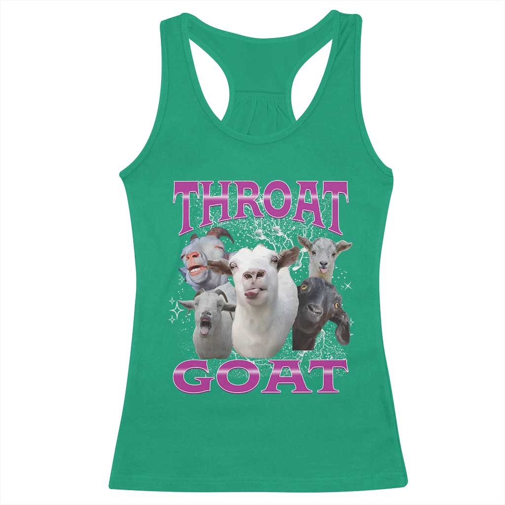 Funny Dirty Humor Racerback Tank Top Throat Goat TS12 Irish Green Print Your Wear