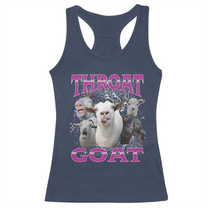 Funny Dirty Humor Racerback Tank Top Throat Goat TS12 Navy Print Your Wear