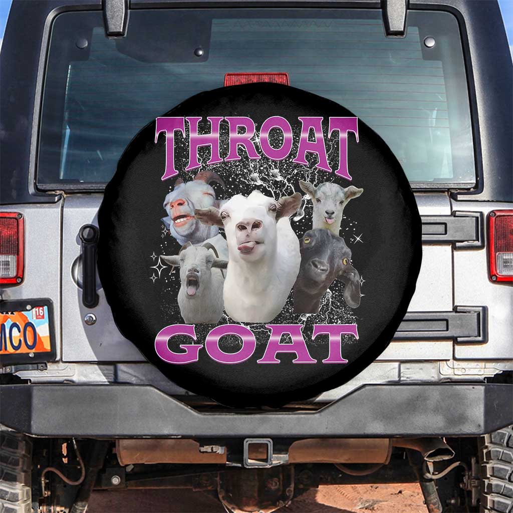 Funny Dirty Humor Spare Tire Cover Throat Goat TS12 No hole Black Print Your Wear