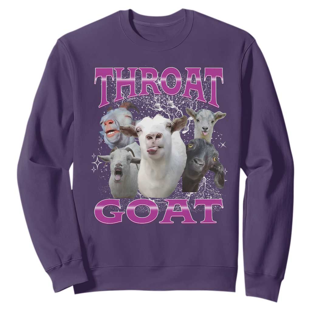 Funny Dirty Humor Sweatshirt Throat Goat TS12 Purple Print Your Wear