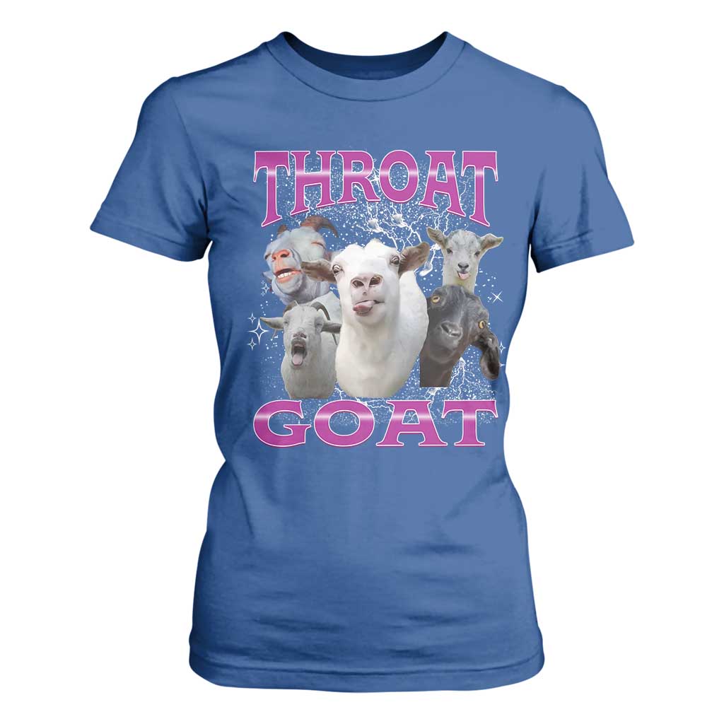 Funny Dirty Humor T Shirt For Women Throat Goat TS12 Royal Blue Print Your Wear