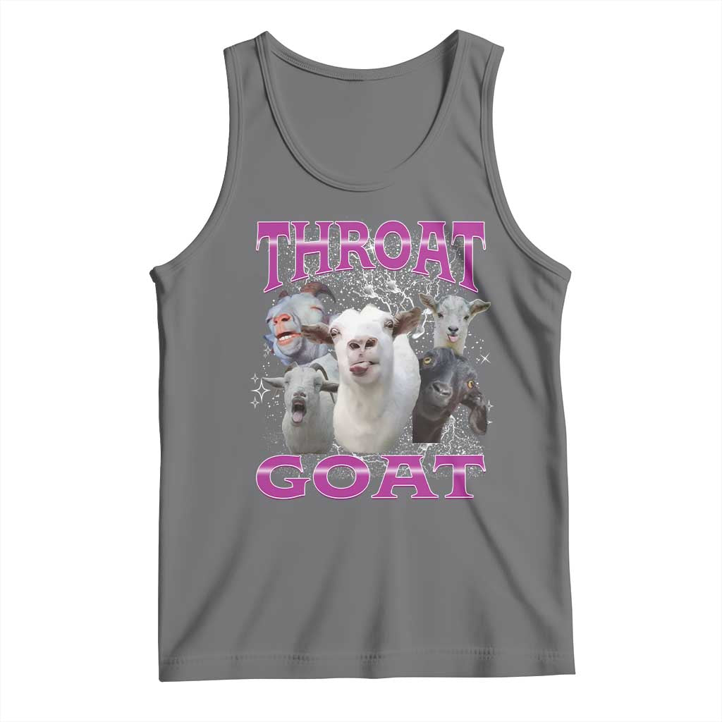 Funny Dirty Humor Tank Top Throat Goat TS12 Black Heather Print Your Wear