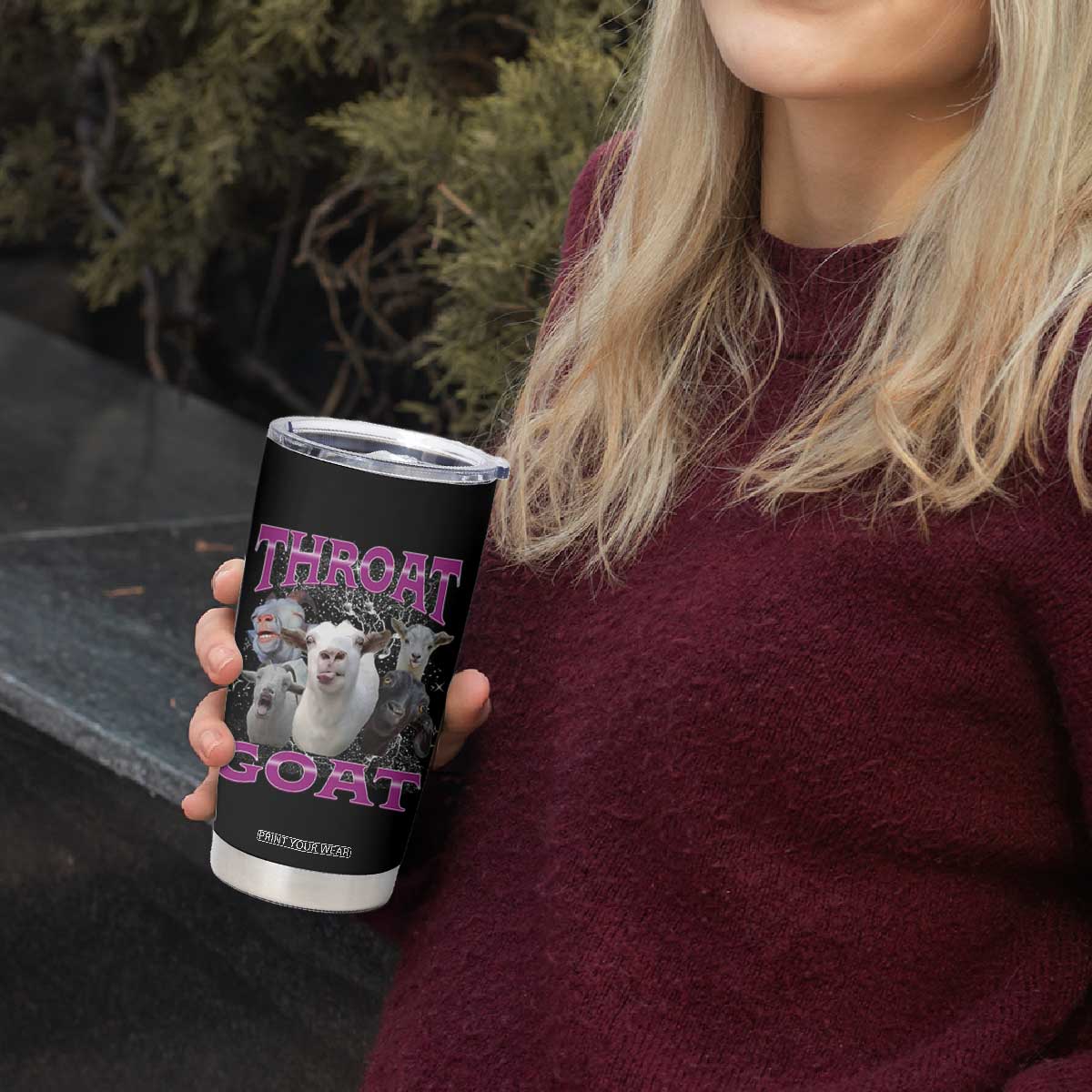 Funny Dirty Humor Tumbler Cup Throat Goat TS12 Print Your Wear