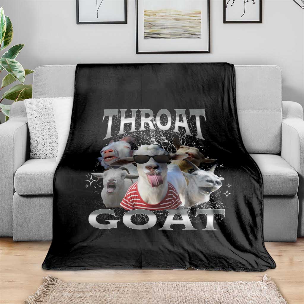 Funny Adult Humor Throw Blanket Throat Goat Meme TS12 Print Your Wear