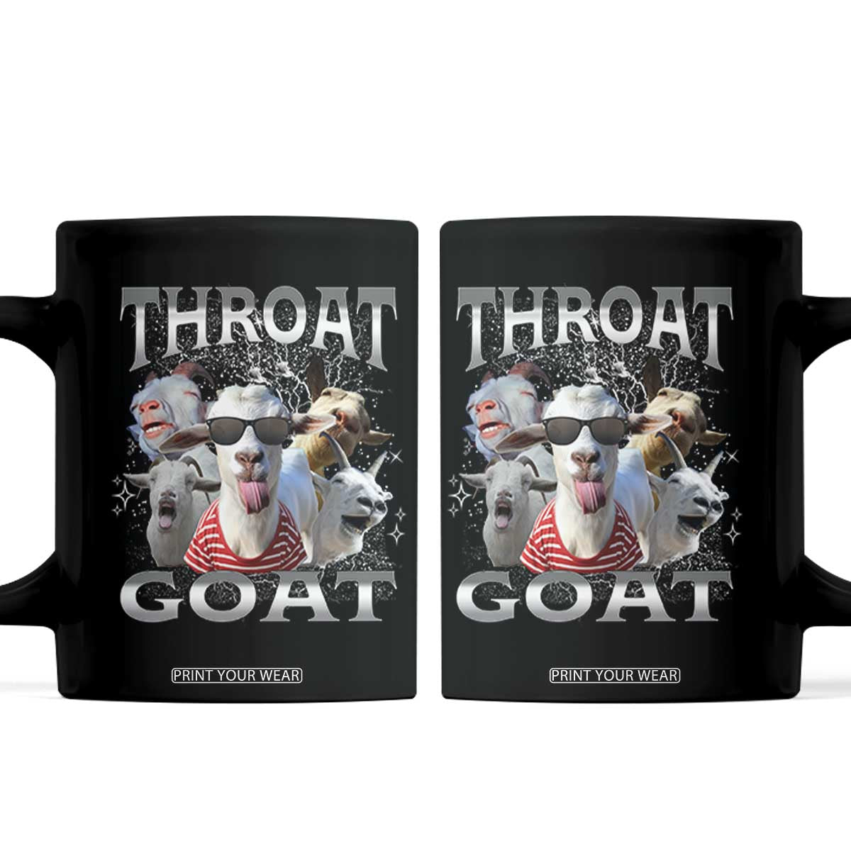 Funny Adult Humor Coffee Mug Throat Goat Meme TS12 Black Print Your Wear