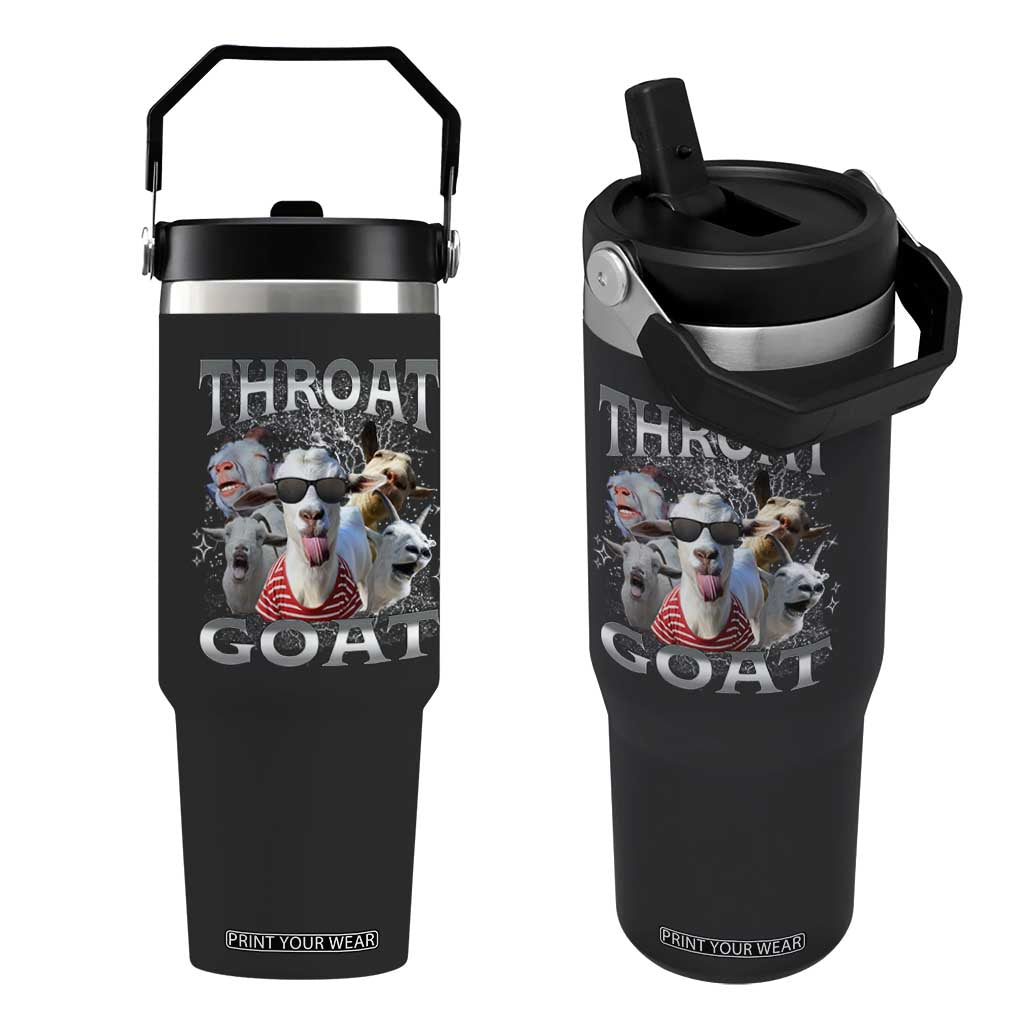 Funny Adult Humor Flip Straw Tumbler Throat Goat Meme TS12 One Size: 30 oz Black Print Your Wear