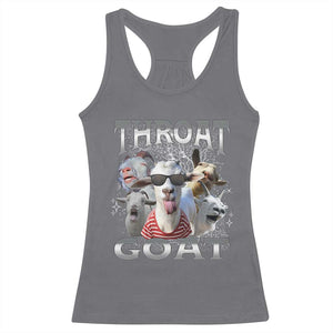 Funny Adult Humor Racerback Tank Top Throat Goat Meme TS12 Charcoal Print Your Wear