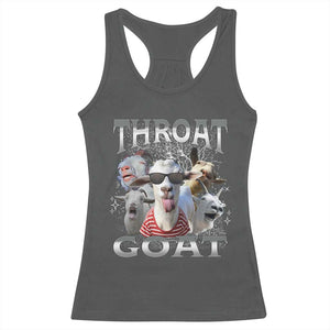 Funny Adult Humor Racerback Tank Top Throat Goat Meme TS12 Dark Heather Print Your Wear