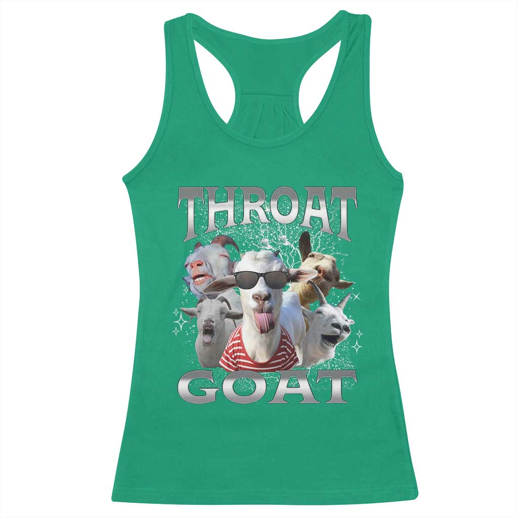Funny Adult Humor Racerback Tank Top Throat Goat Meme TS12 Irish Green Print Your Wear