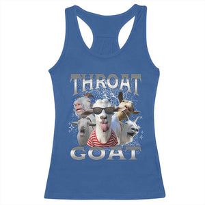 Funny Adult Humor Racerback Tank Top Throat Goat Meme TS12 Royal Blue Print Your Wear