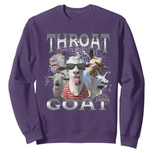 Funny Adult Humor Sweatshirt Throat Goat Meme TS12 Purple Print Your Wear