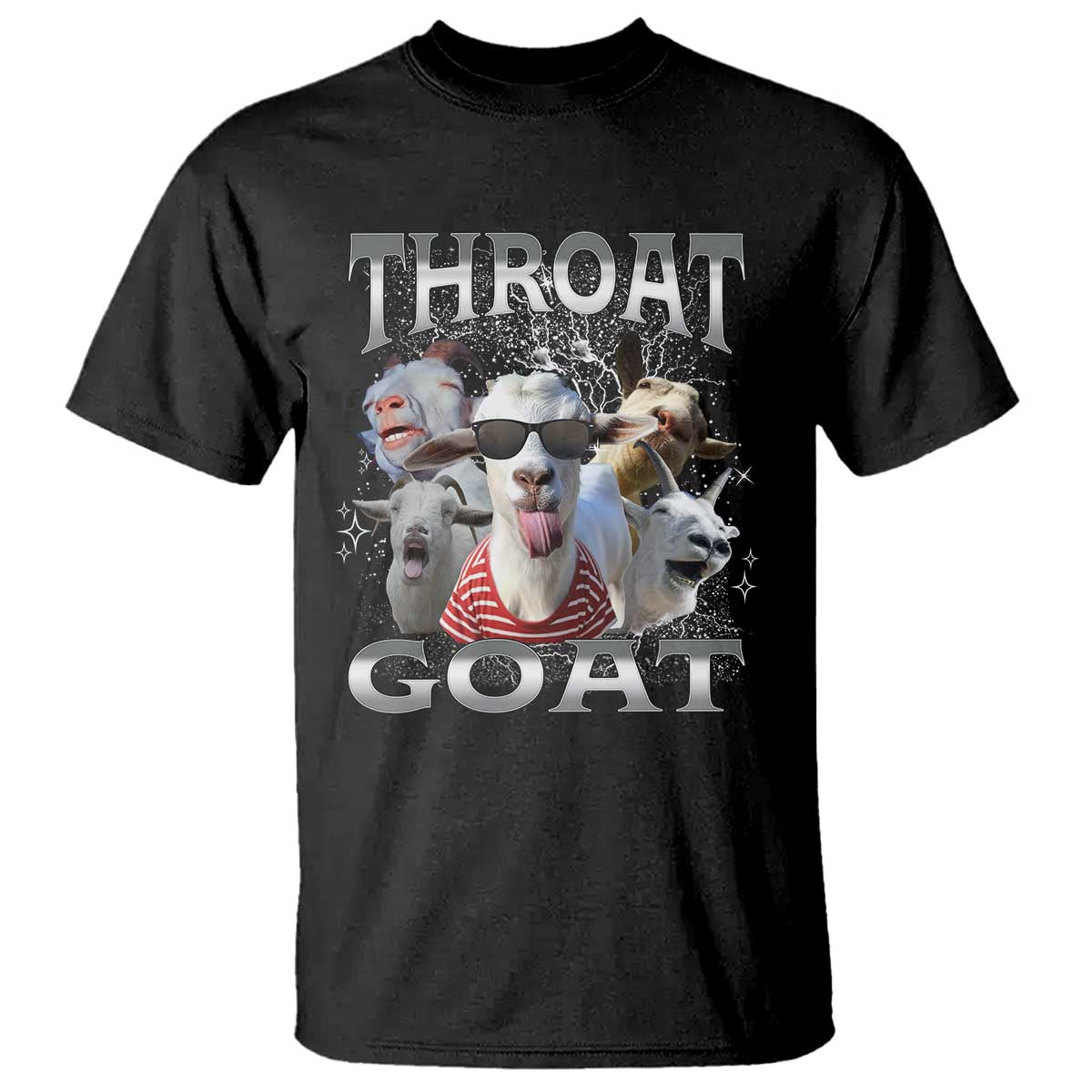 Funny Adult Humor T Shirt Throat Goat Meme TS12 Black Print Your Wear