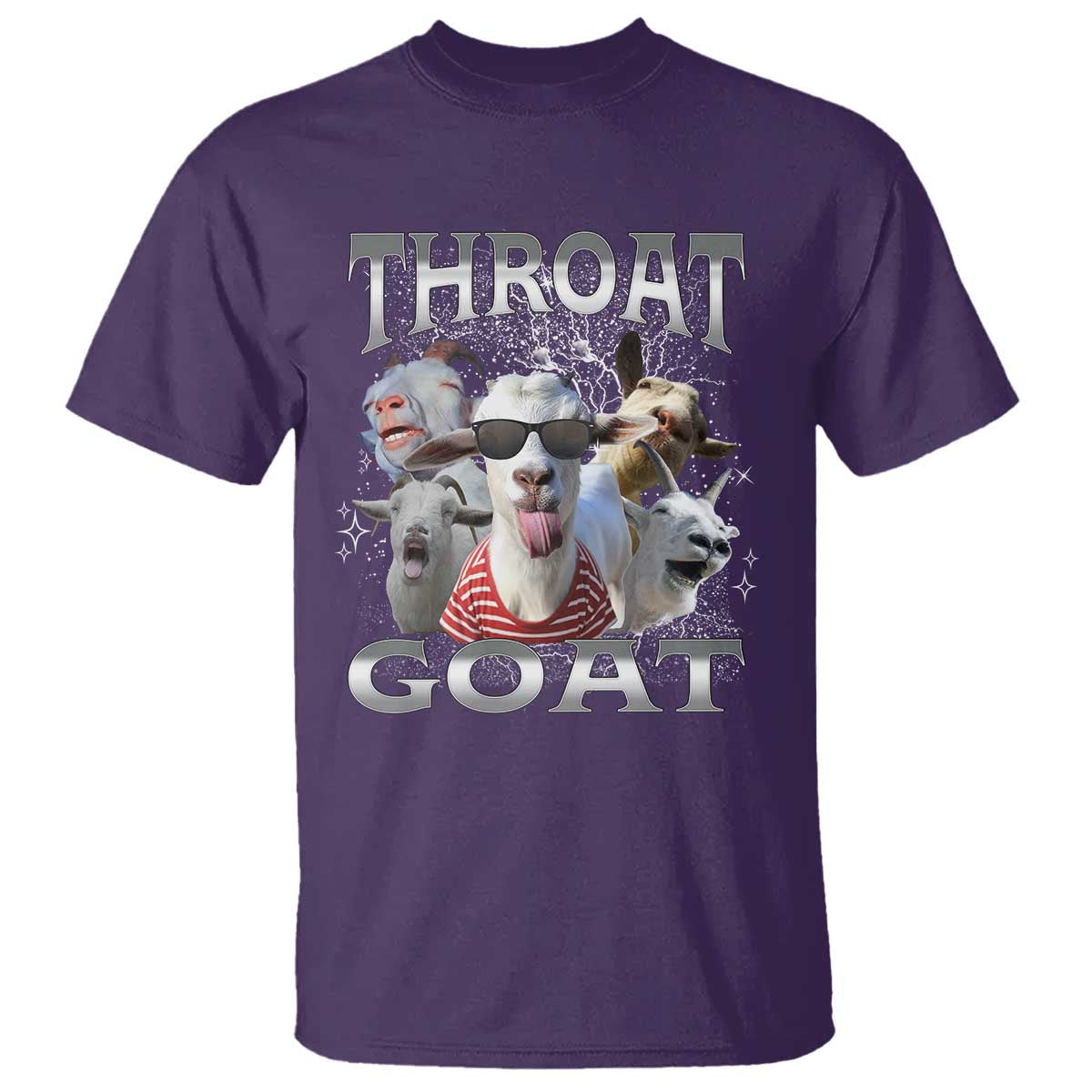 Funny Adult Humor T Shirt Throat Goat Meme TS12 Purple Print Your Wear