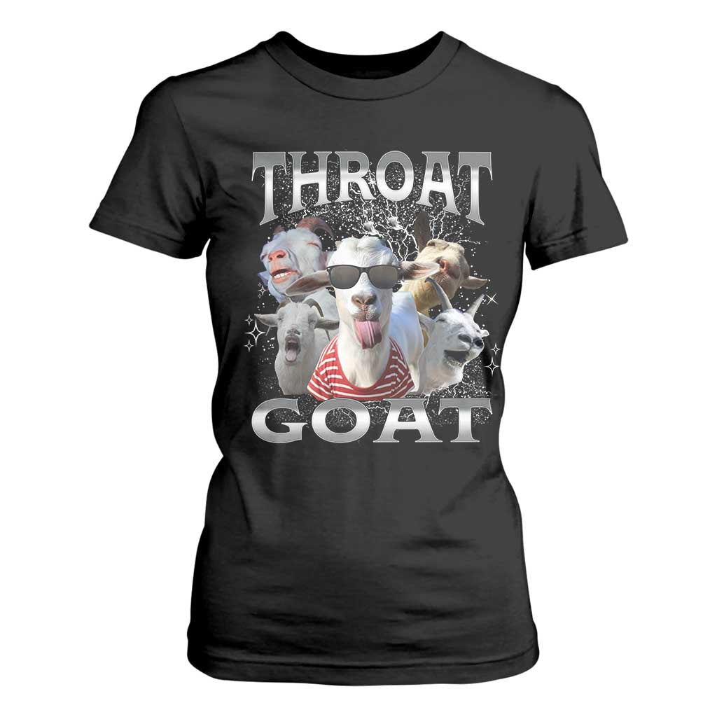 Funny Adult Humor T Shirt For Women Throat Goat Meme TS12 Black Print Your Wear