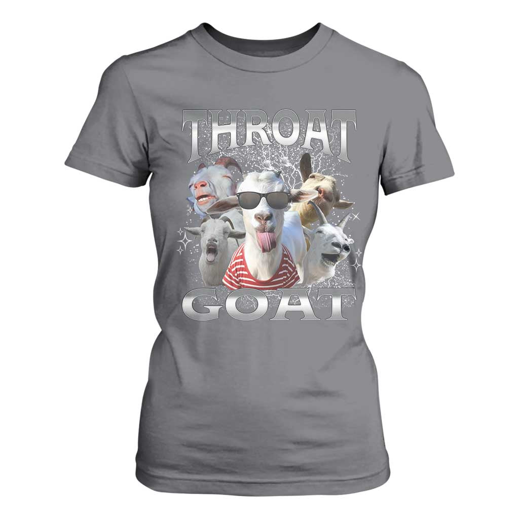 Funny Adult Humor T Shirt For Women Throat Goat Meme TS12 Charcoal Print Your Wear