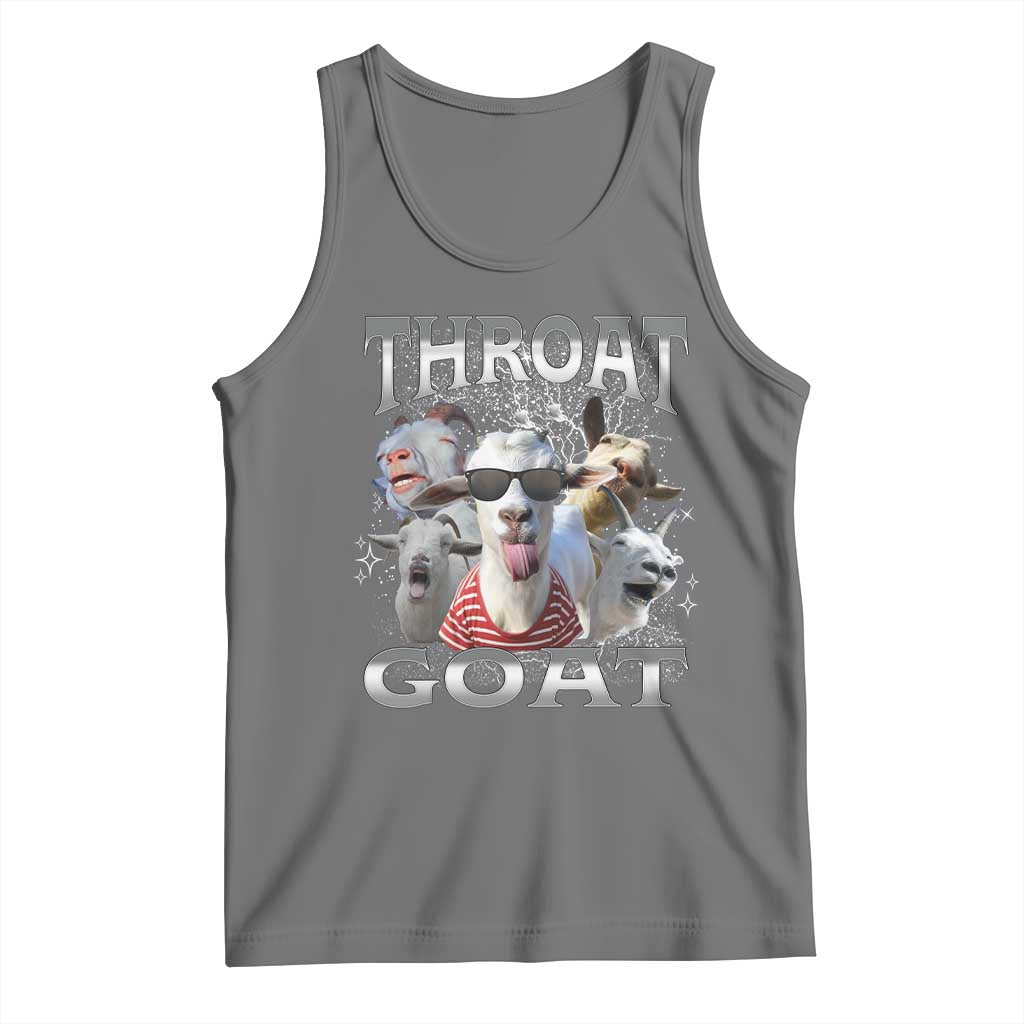 Funny Adult Humor Tank Top Throat Goat Meme TS12 Black Heather Print Your Wear
