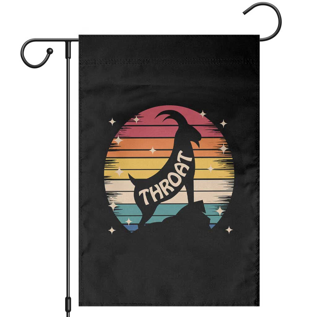 Raunchy Humor Garden Flag Throat Goat Meme Gift TS12 Black Print Your Wear