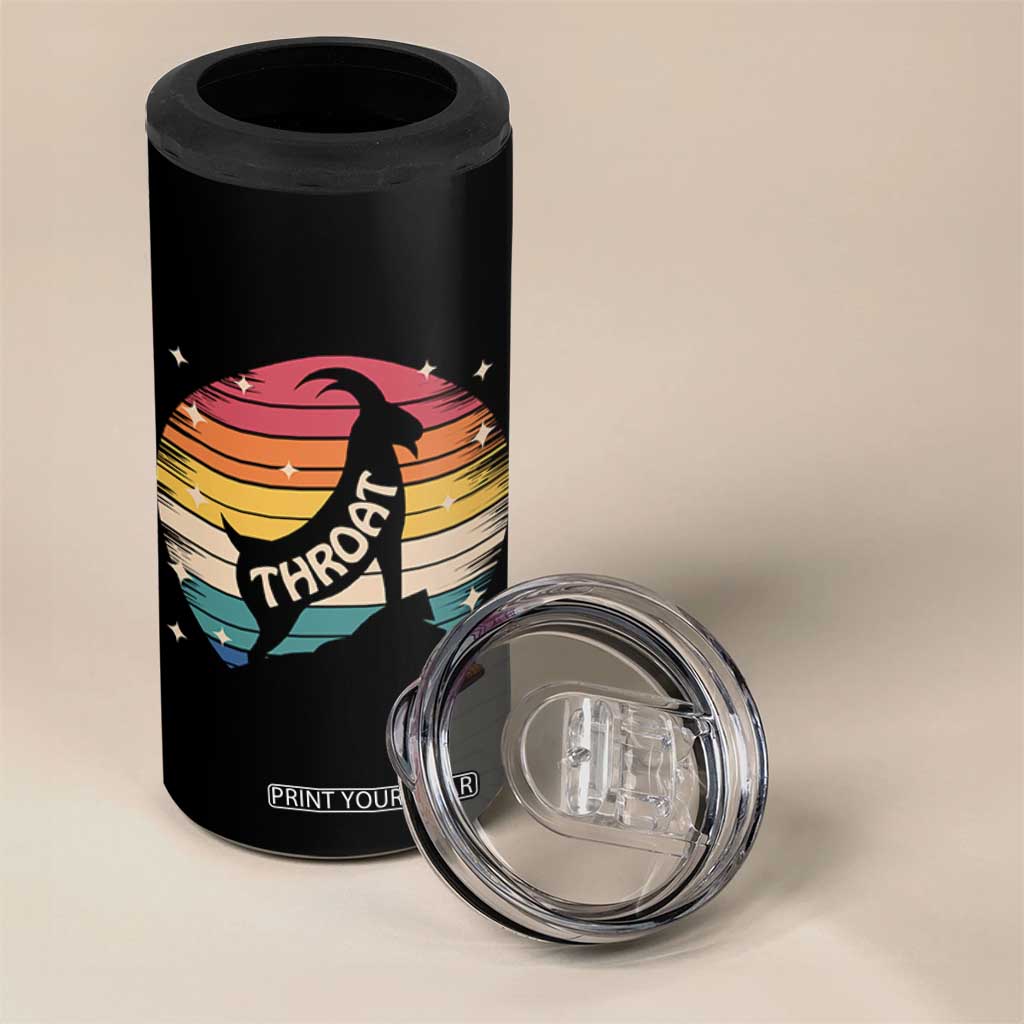 Raunchy Humor 4 in 1 Can Cooler Tumbler Throat Goat Meme Gift TS12 Print Your Wear