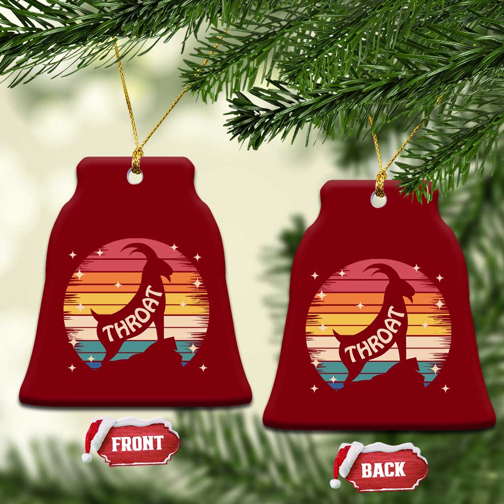 Raunchy Humor Ceramic Ornament Throat Goat Meme Gift TS12 Print Your Wear