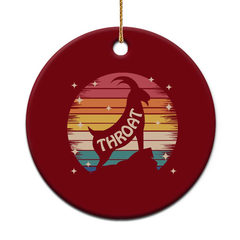 Raunchy Humor Ceramic Ornament Throat Goat Meme Gift TS12 1pc Red Print Your Wear