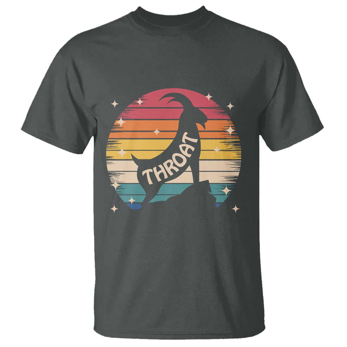 Raunchy Humor T Shirt Throat Goat Meme Gift TS12 Dark Heather Print Your Wear