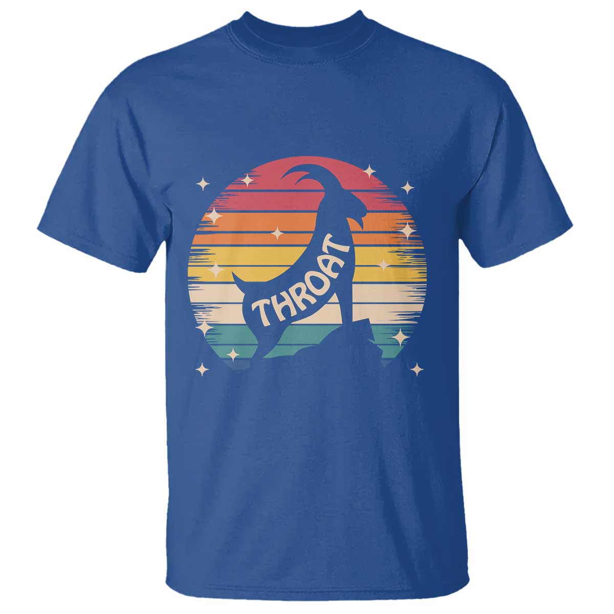 Raunchy Humor T Shirt Throat Goat Meme Gift TS12 Royal Blue Print Your Wear