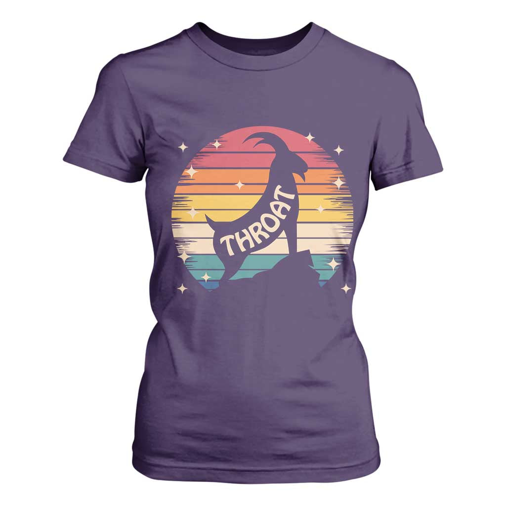 Raunchy Humor T Shirt For Women Throat Goat Meme Gift TS12 Purple Print Your Wear