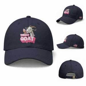 Throat Goat Baseball Cap Sarcastic Adult Humor TS12 Baseball Cap Universal Fit Navy Print Your Wear