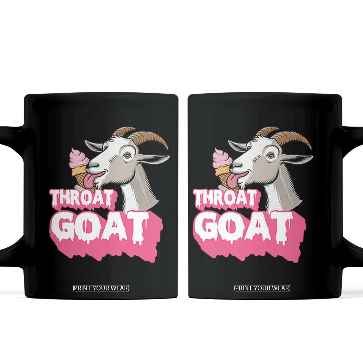 Throat Goat Coffee Mug Sarcastic Adult Humor TS12 Black Print Your Wear