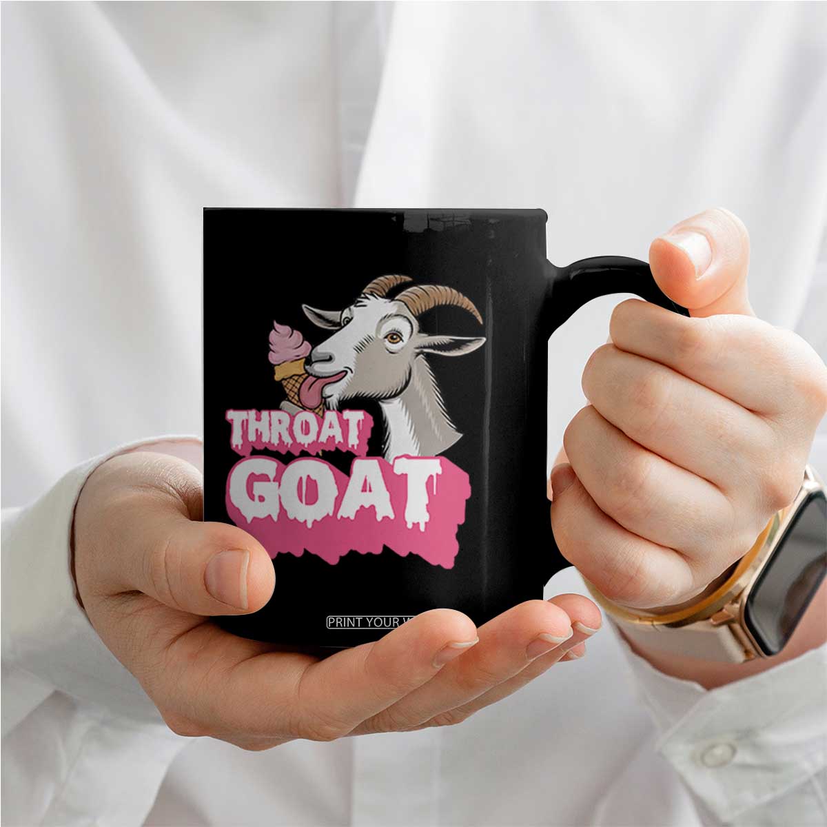 Throat Goat Coffee Mug Sarcastic Adult Humor TS12 Print Your Wear
