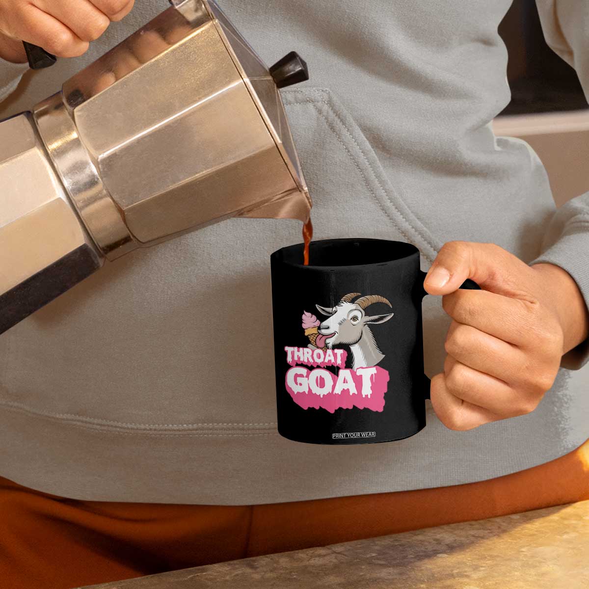 Throat Goat Coffee Mug Sarcastic Adult Humor TS12 Print Your Wear
