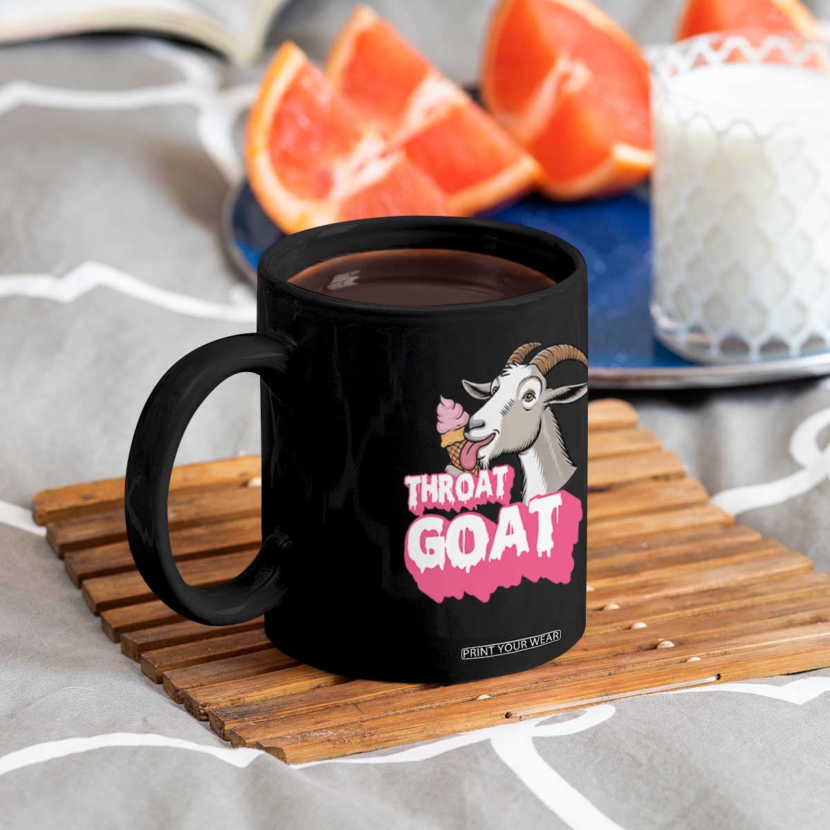 Throat Goat Coffee Mug Sarcastic Adult Humor TS12 Print Your Wear