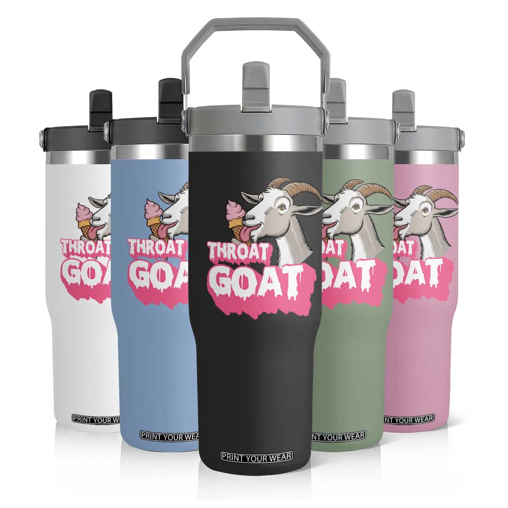 Throat Goat Flip Straw Tumbler Sarcastic Adult Humor TS12 Print Your Wear