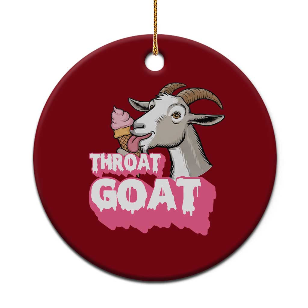 Throat Goat Ceramic Ornament Sarcastic Adult Humor TS12 1pc Red Print Your Wear