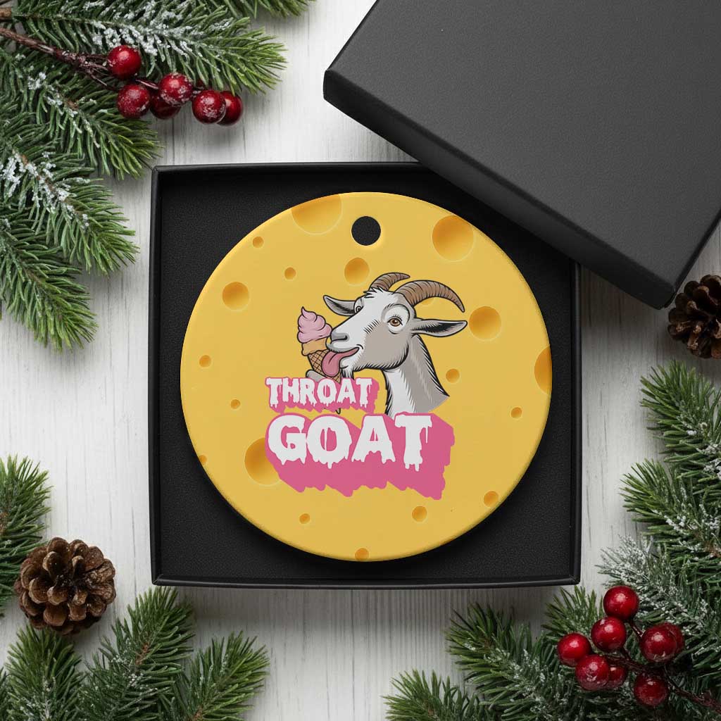 Throat Goat Ceramic Ornament Sarcastic Adult Humor TS12 1pc Yellow Cheese Print Your Wear
