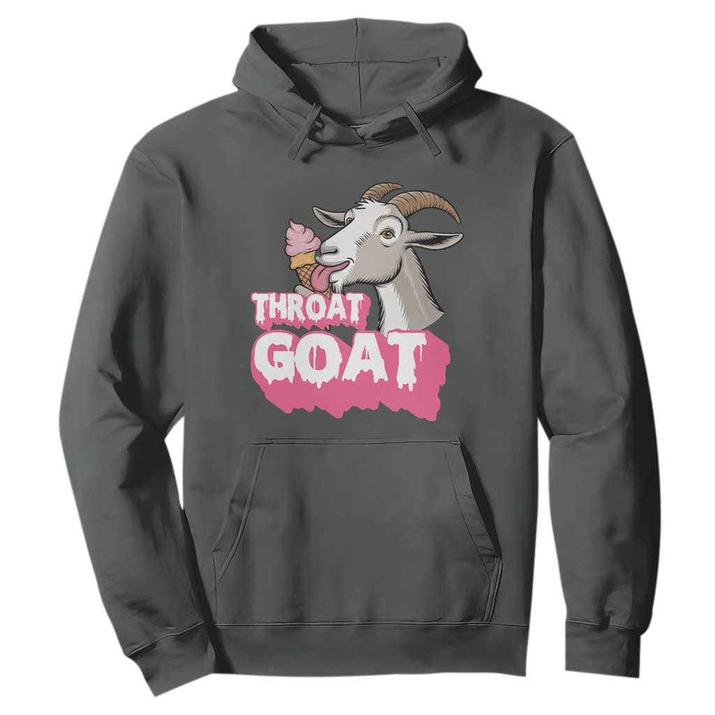 Throat Goat Hoodie Sarcastic Adult Humor TS12 Dark Heather Print Your Wear