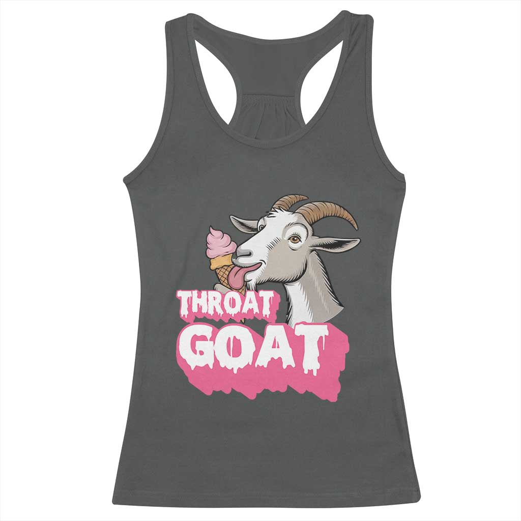 Throat Goat Racerback Tank Top Sarcastic Adult Humor TS12 Dark Heather Print Your Wear