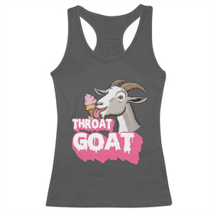 Throat Goat Racerback Tank Top Sarcastic Adult Humor TS12 Dark Heather Print Your Wear