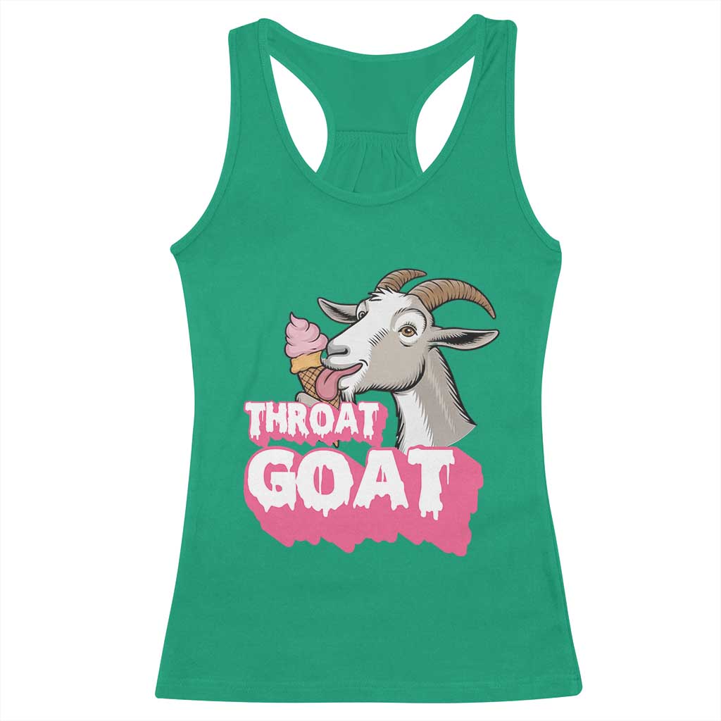 Throat Goat Racerback Tank Top Sarcastic Adult Humor TS12 Irish Green Print Your Wear