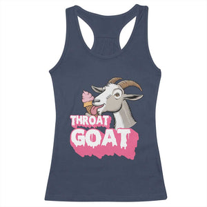 Throat Goat Racerback Tank Top Sarcastic Adult Humor TS12 Navy Print Your Wear