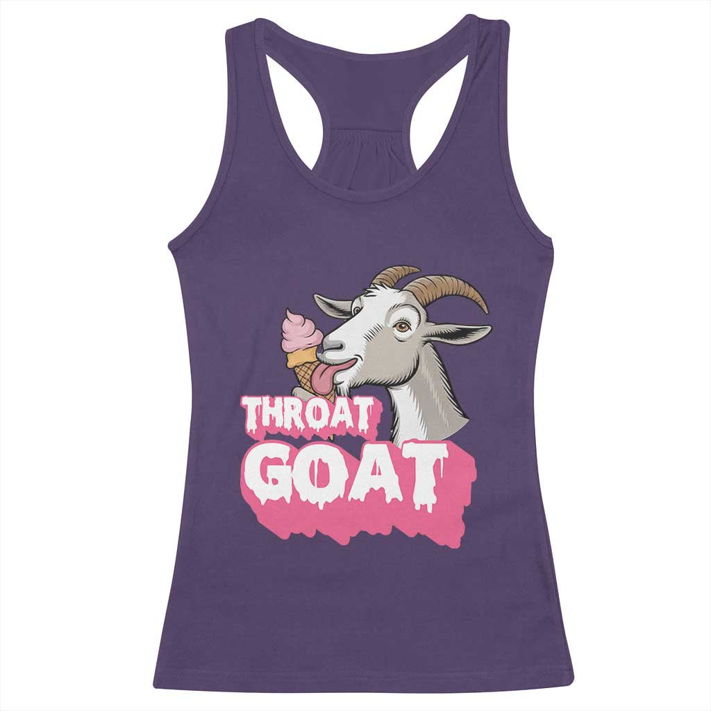 Throat Goat Racerback Tank Top Sarcastic Adult Humor TS12 Purple Print Your Wear