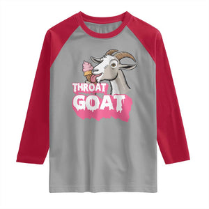 Throat Goat Raglan Shirt Sarcastic Adult Humor TS12 Sport Gray Red Print Your Wear