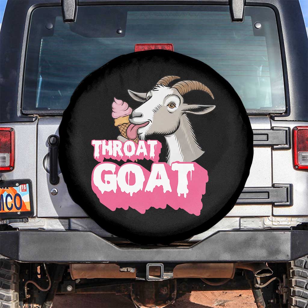 Throat Goat Spare Tire Cover Sarcastic Adult Humor TS12 No hole Black Print Your Wear